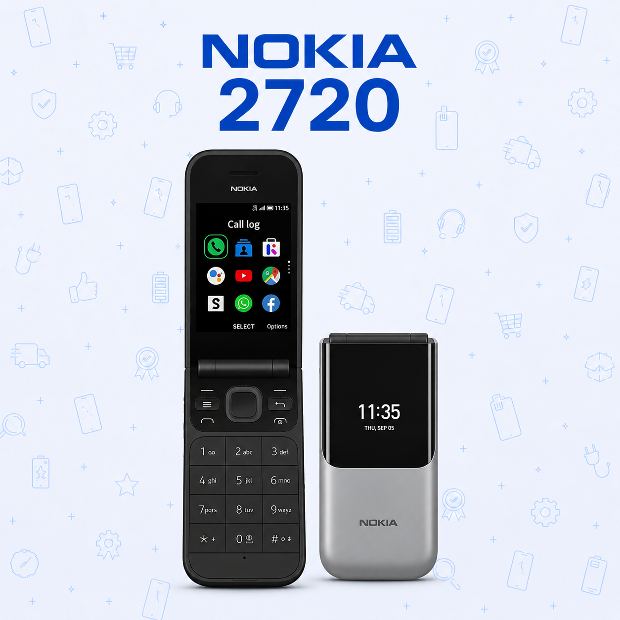 Nokia 2720 Flip Keypad Mobile Phone | Refurbished